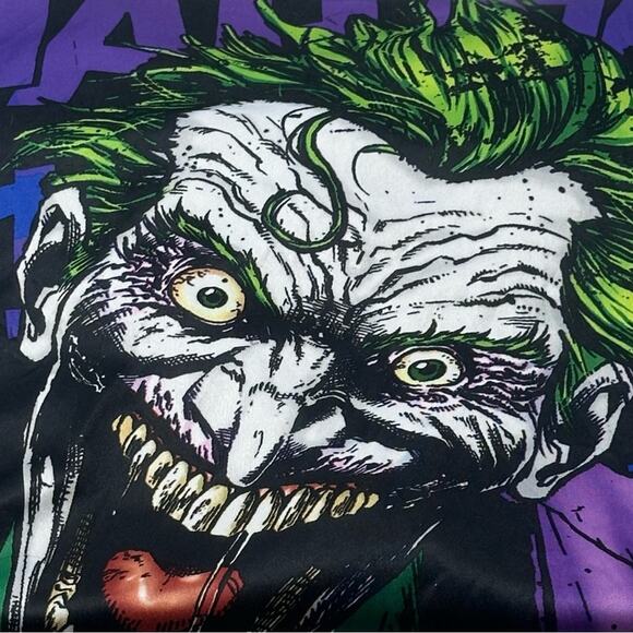 BATMAN D.C. Comics JOKER SS Polyester PERFECT HALLOWEEN COSTUME LARGE  UNISEX - Picture 6 of 8